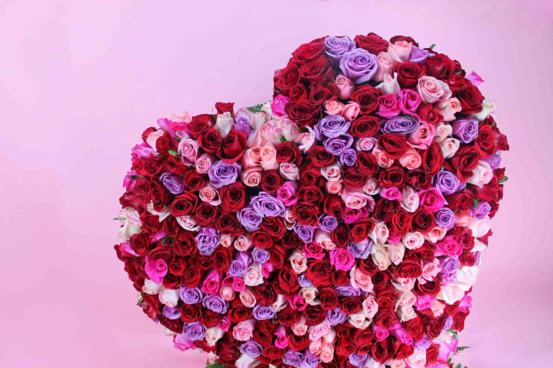 Corazón floral 450 rosas