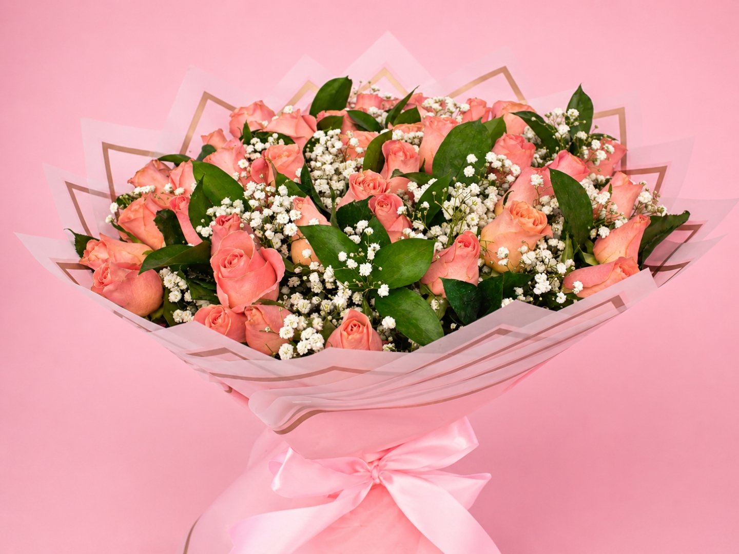 Bouquet de 50 Rosas Rosa