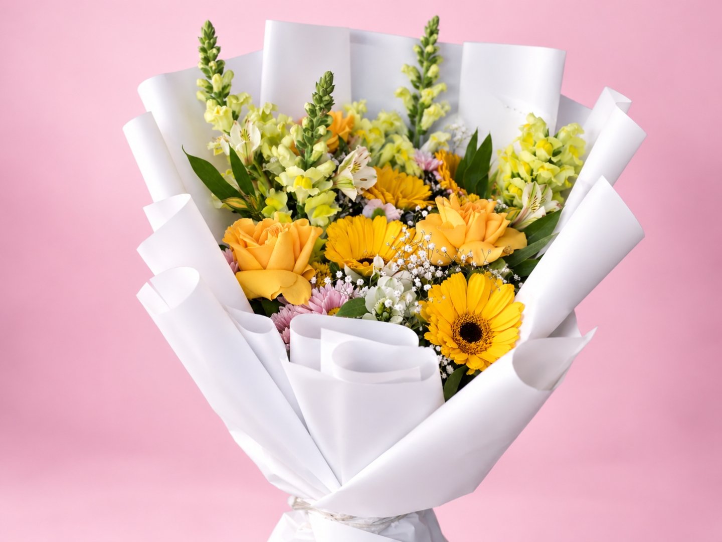 Ramo de Rosas con Gerberas Amarillas y Perrito 