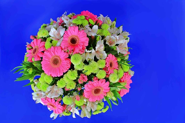 Gerberas en Taza grande de Cerámica