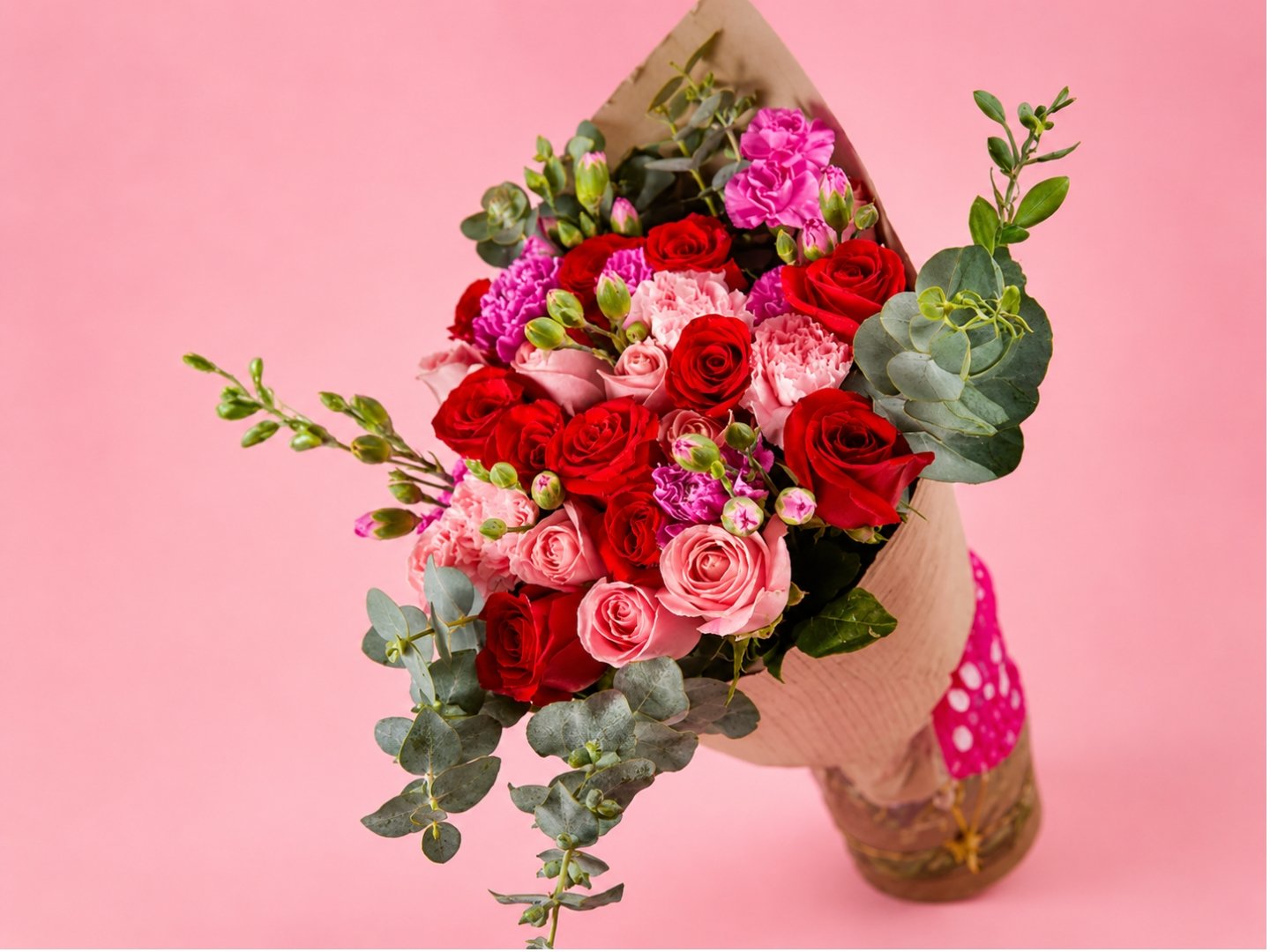 Bouquet 12 Rosas Y 12 Claveles