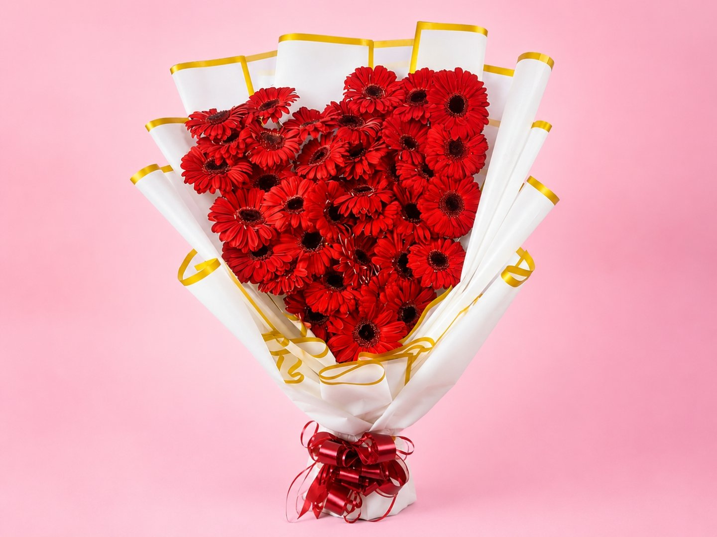 Ramo corazón de 36 Gerberas