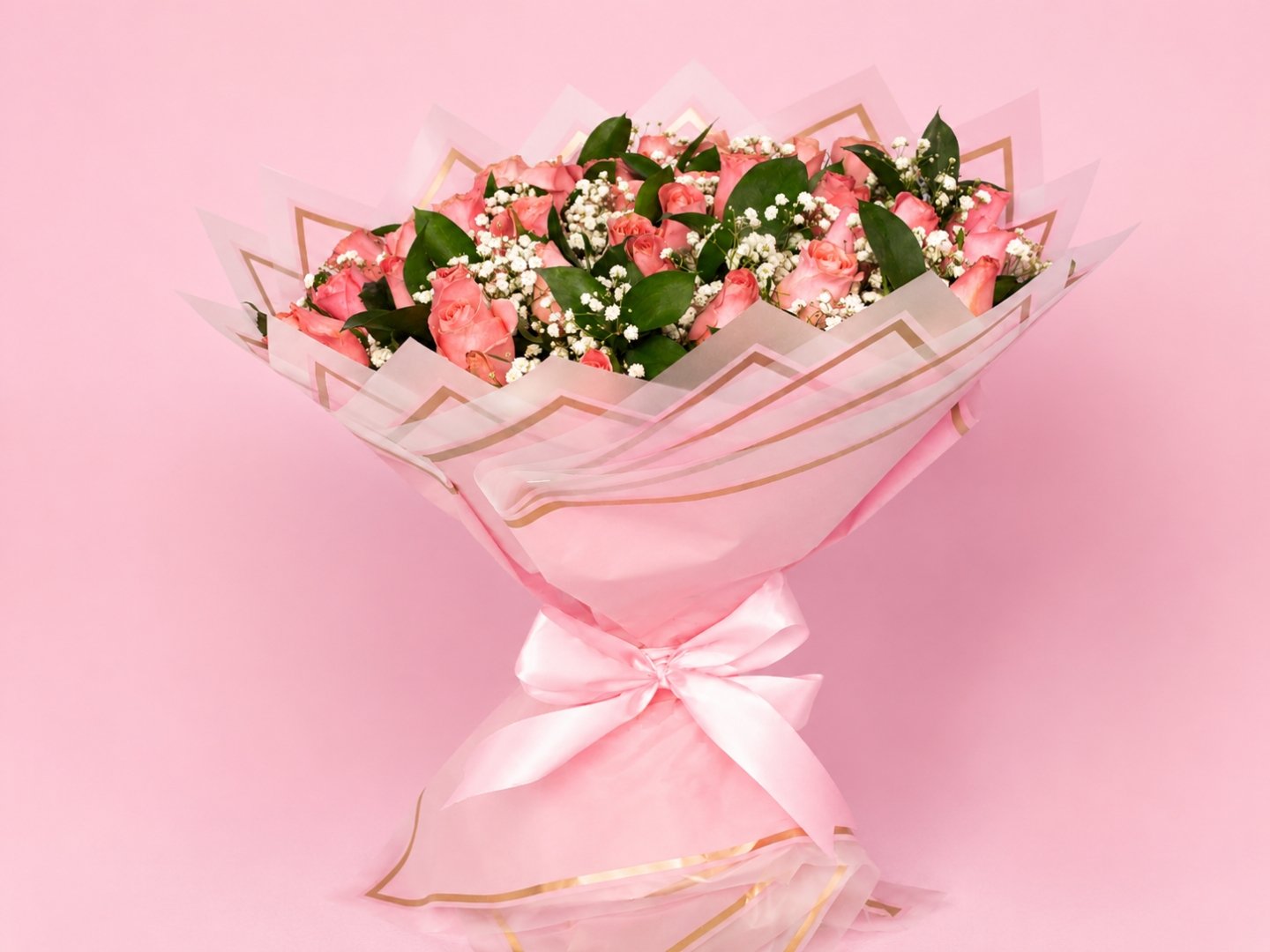 Bouquet de 50 Rosas Rosa