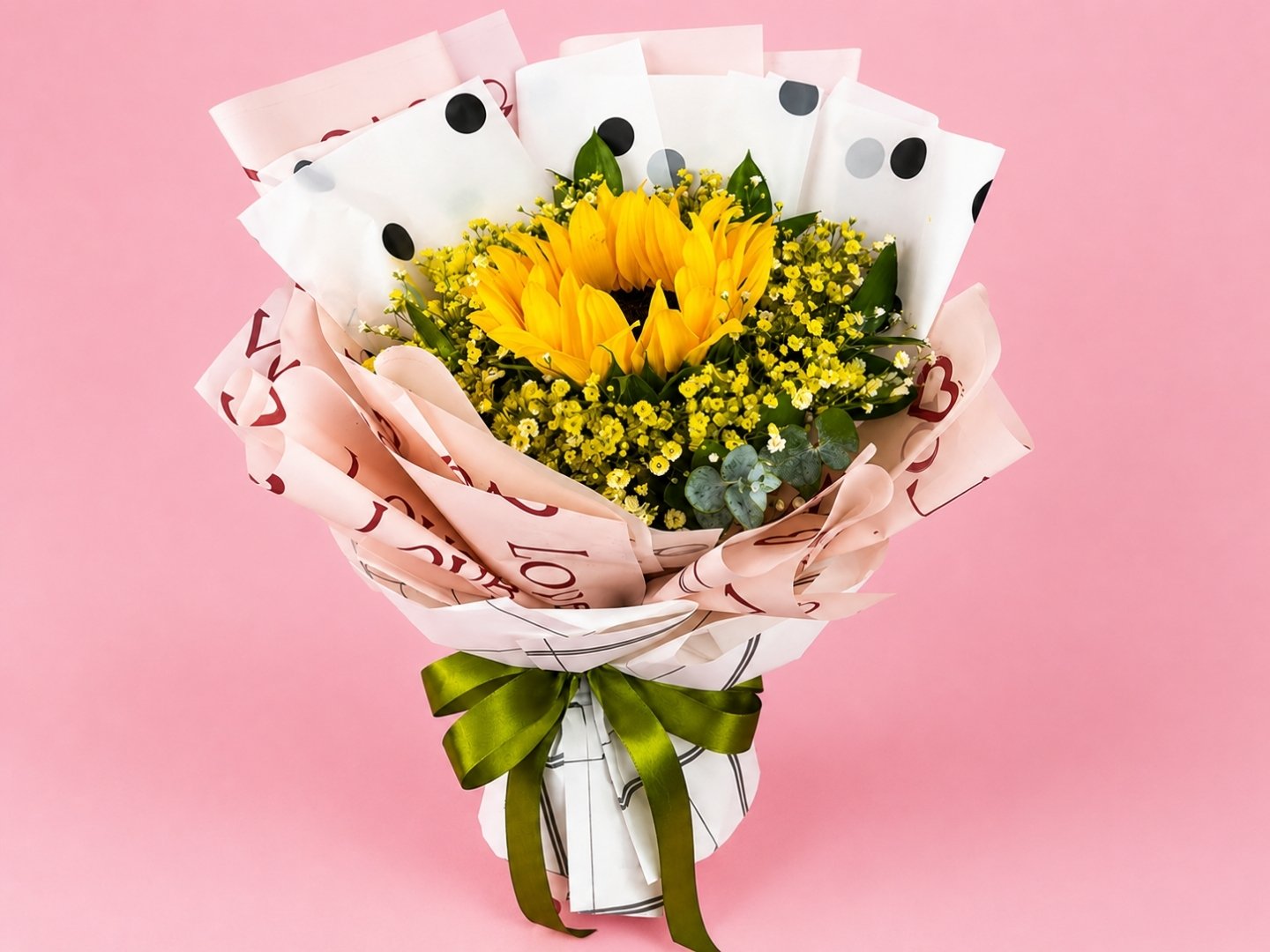 Flores Amarillas Girasol con Baby
